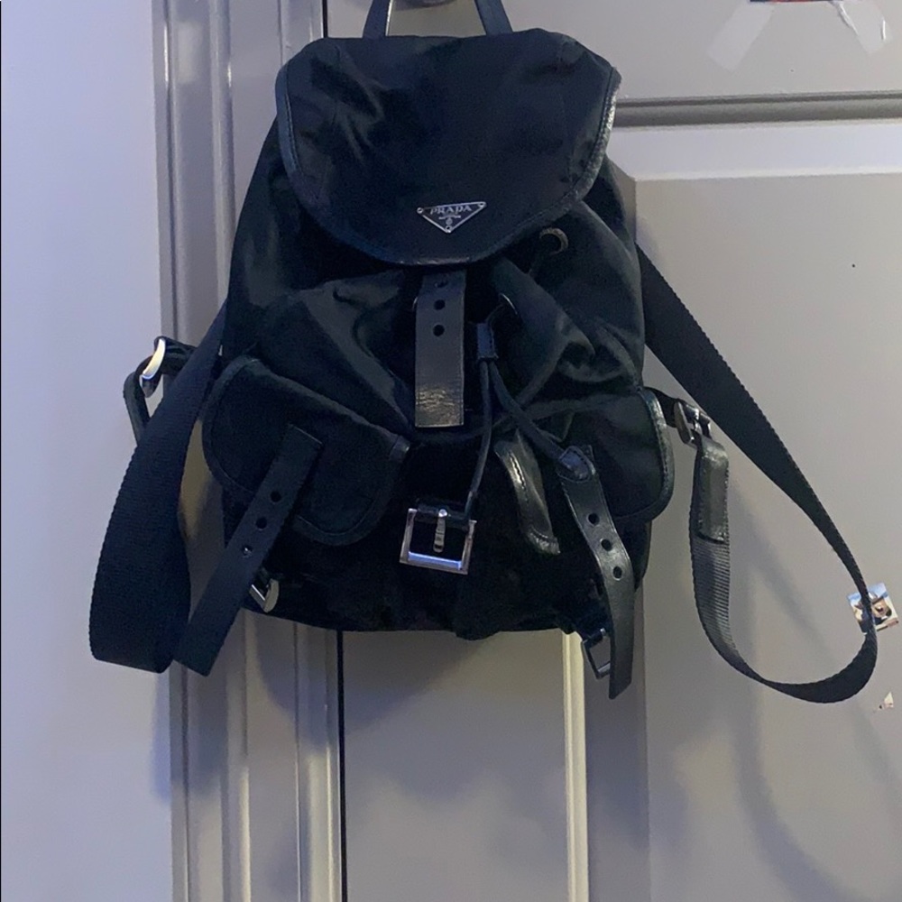 *VIEW ALL PHOTOS*Prada Nylon Leather Backpack